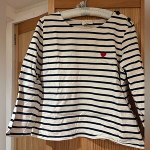 Sézane striped long sleeve shirt